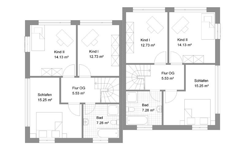 Grundriss 2 Haus Auerberg