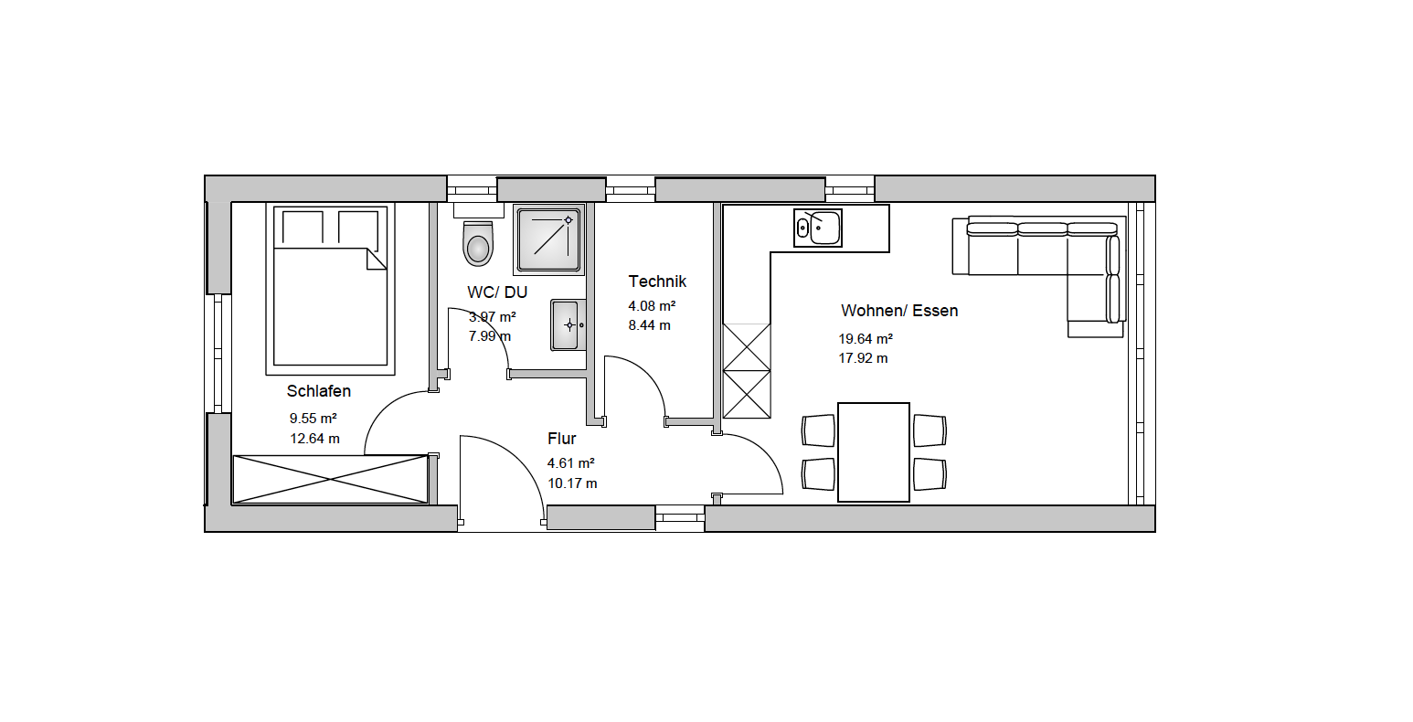 Grundriss Tiny House bei Erfurt